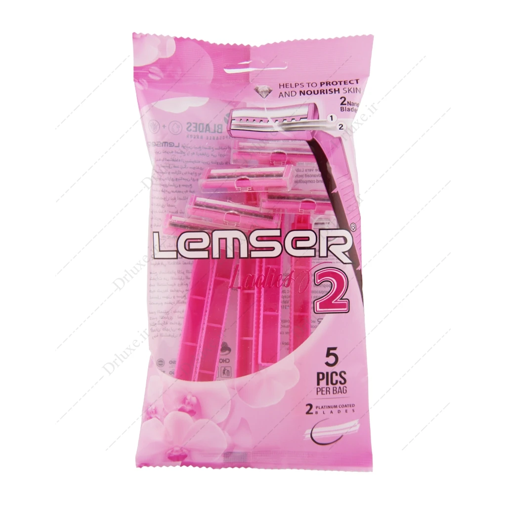 خود تراش 2 لبه لیدی لمسر 5 عدد